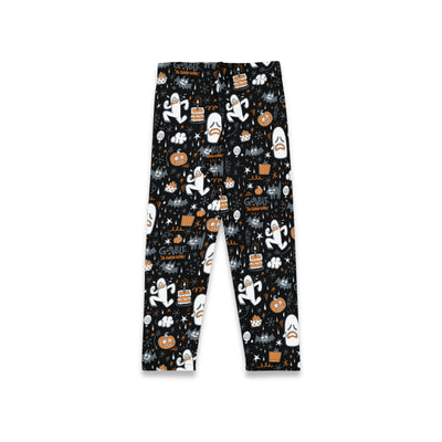 Youth & Toddler Gooble Black Fall Festival Pattern Leggings