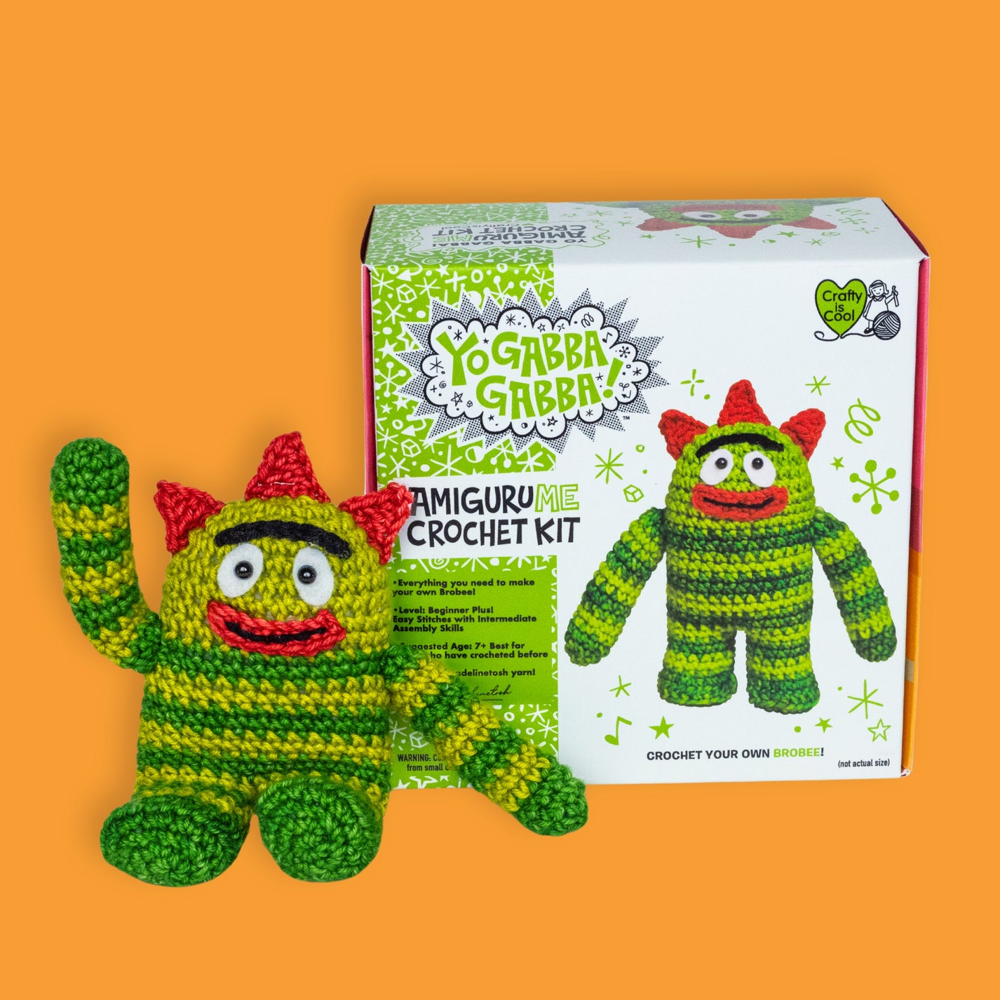 Yo Gabba Gabba! AmiguruME Brobee Crochet Kit with Crafty Is Cool ...