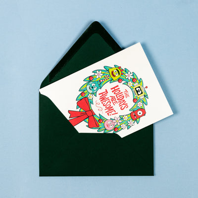 Holidays are Awesome! Pearlescent Greeting Card