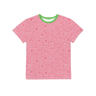 Youth Foofa "I Love Flowers!" Petal Pink Print Tee