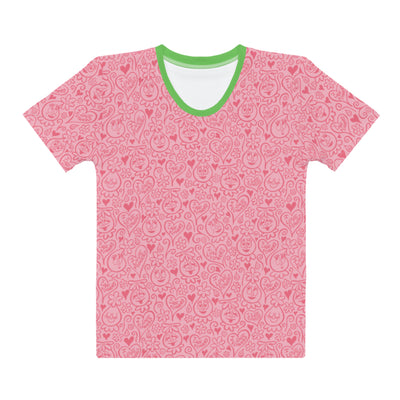 Women's Foofa "I Love Flowers!" Petal Pink Print Tee