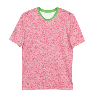 Men's Foofa "I Love Flowers!" Petal Pink Print Tee