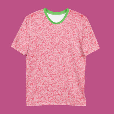 Men's Foofa "I Love Flowers!" Petal Pink Print Tee