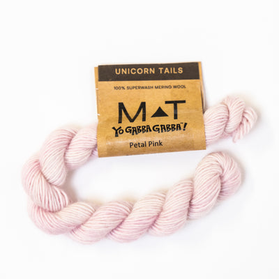 Yo Gabba Gabba! Petal Pink Yarn Unicorn Tail by Madelinetosh