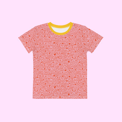 Toddler Foofa "I Love Flowers!" Orangello Print Tee