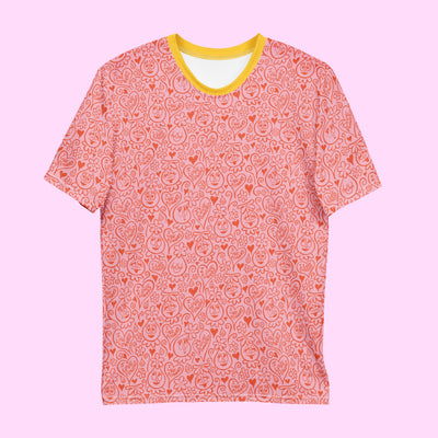 Men's Foofa "I Love Flowers!" Orangello Print Tee