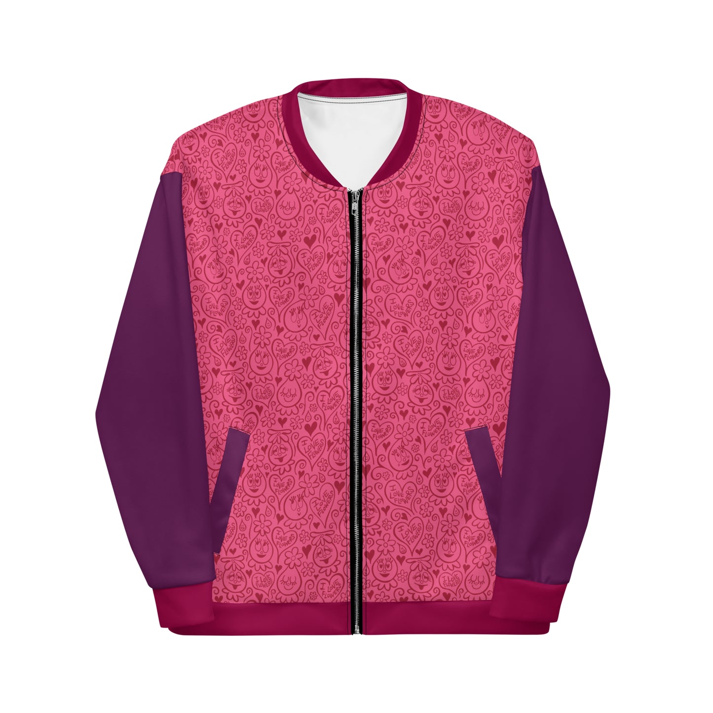 Foofa "I Love Flowers!" Dazzleberry Bomber Jacket