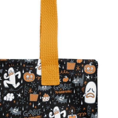 Gooble Black Fall Festival Pattern Tote