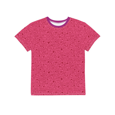 Youth Foofa "I Love Flowers!" Dazzleberry Tee