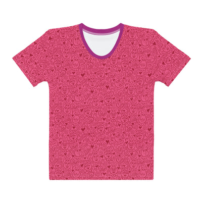 Women's Foofa "I Love Flowers!" Dazzleberry Print Tee