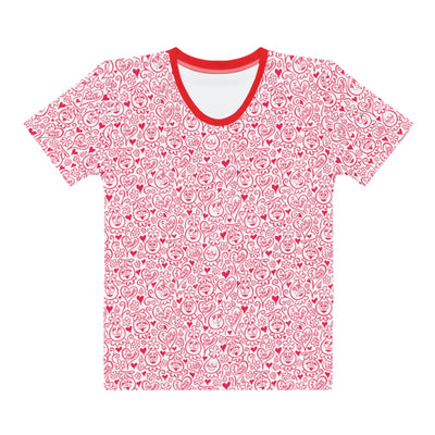 Women's Foofa "I Love Flowers!" Berries & Cream Print Tee