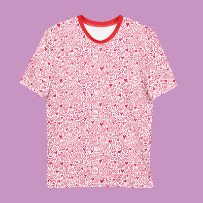 Men's Foofa "I Love Flowers!" Berries & Cream Print Tee