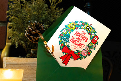 Holidays are Awesome! Pearlescent Greeting Card