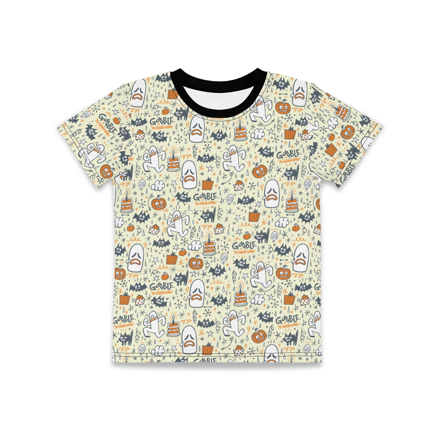 Toddler & Youth Gooble Butter Yellow Fall Festival Pattern Tee