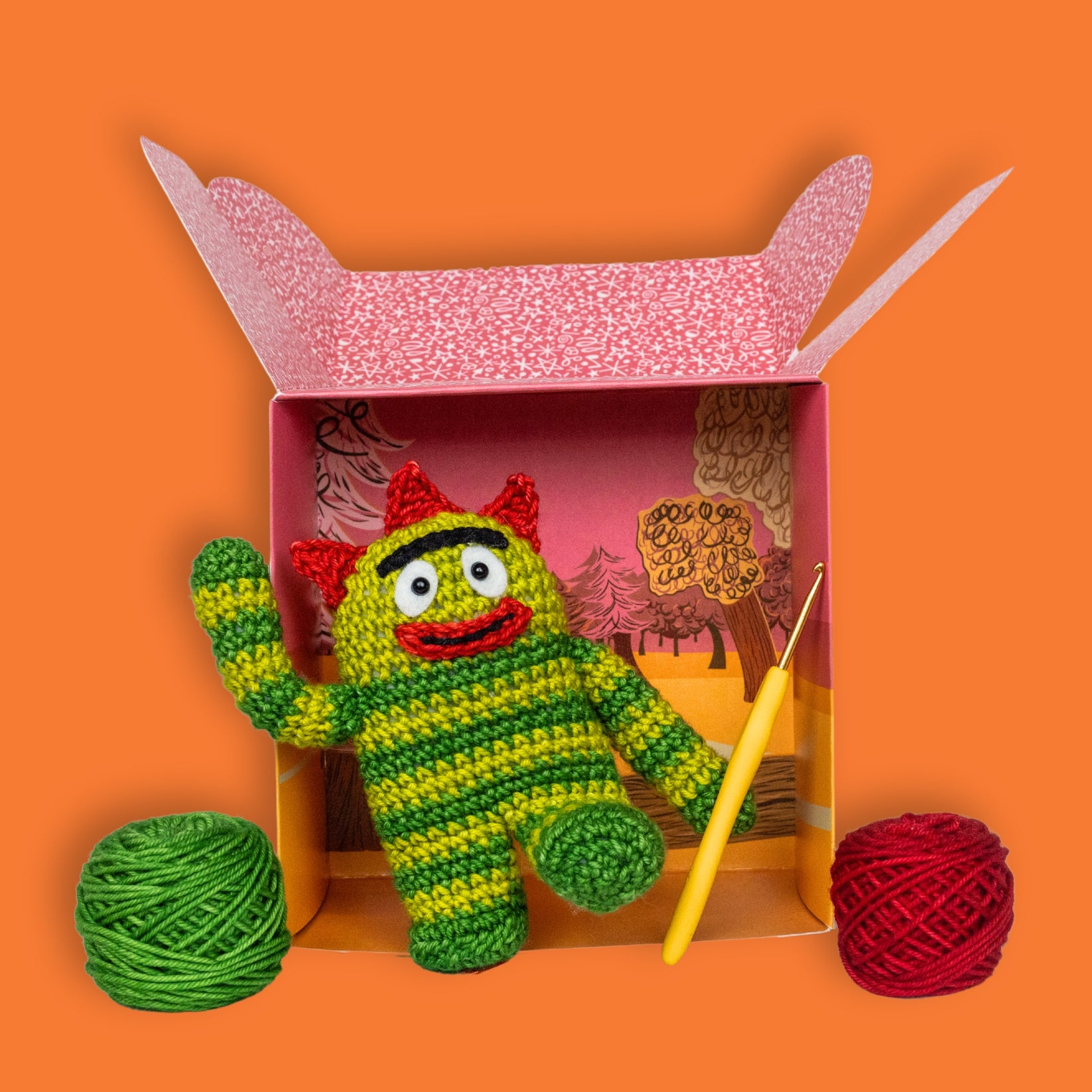 Yo Gabba Gabba! AmiguruME Brobee Crochet Kit with Crafty Is Cool ...