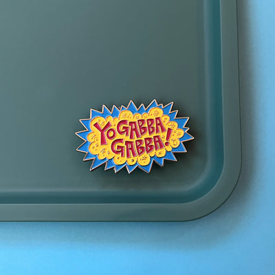 Silver Yo Gabba Gabba Logo Deluxe Collectible Pin 2nd Edition!